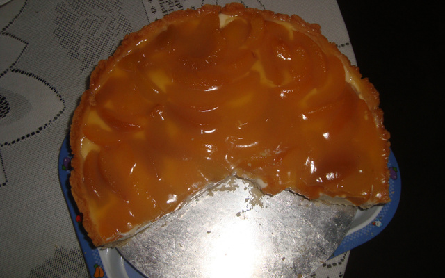 Torta gelada de pêssego da Bianca