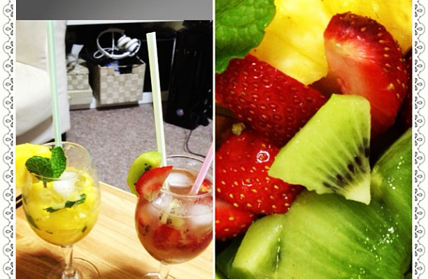 Drinks de frutas sem álcool