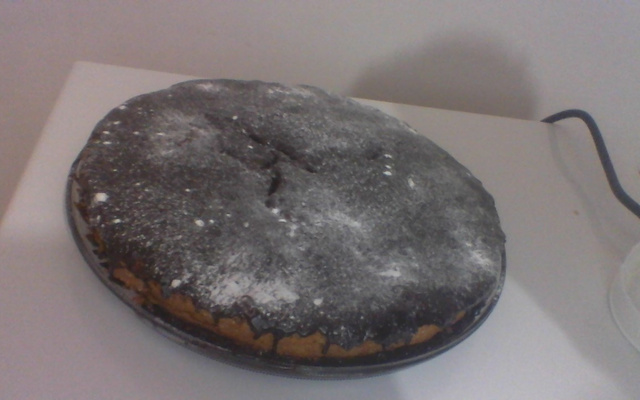 Cobertura de bolo simples de chocolate