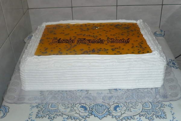 Bolo mousse de maracujá