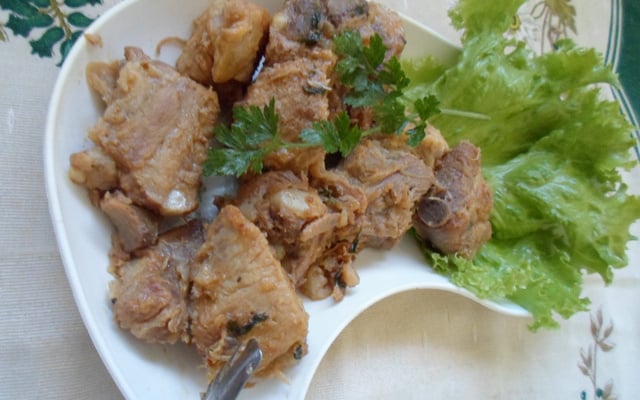 Costelinha assada na pressão