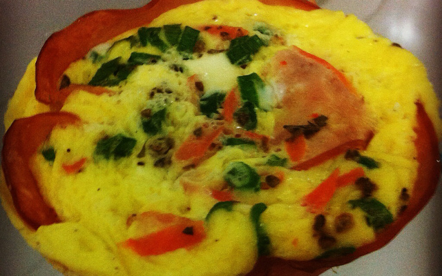 Omelete de micro-ondas fit