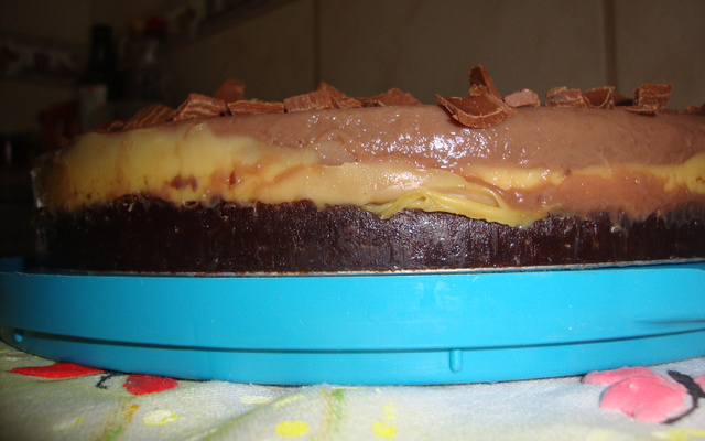 Torta de maracujá com chocolate