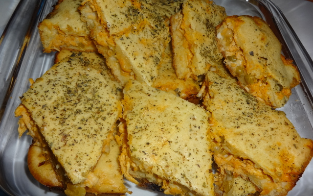 Torta de frango com ervilha