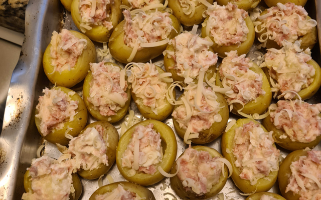 Batatas recheadas (mini batatas)