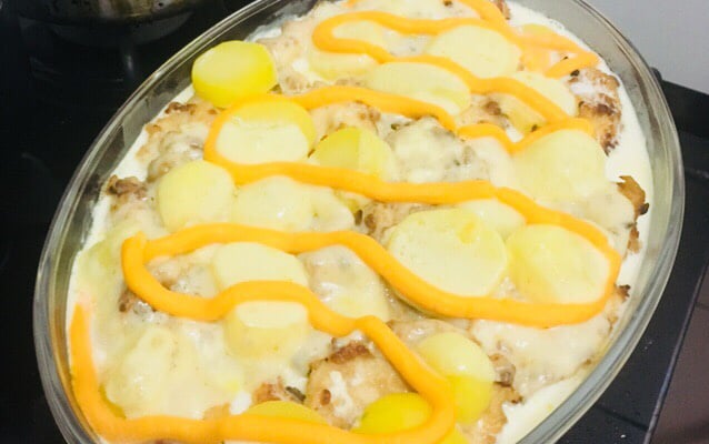 Frango cremoso com batata