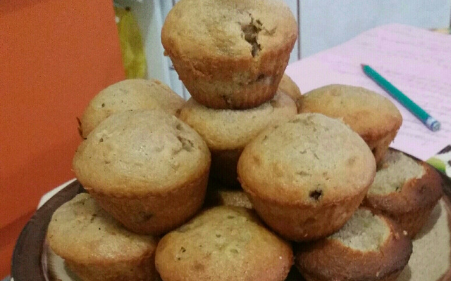 Muffin de banana com canela