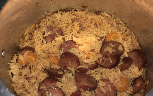 Arroz na panela de pressão