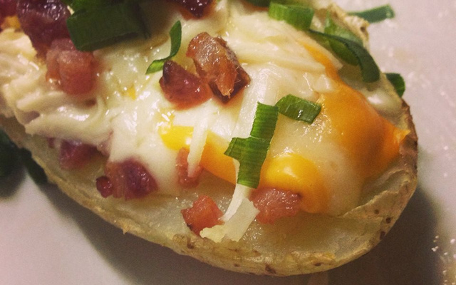 Batata recheada canoa