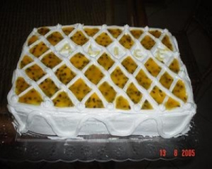 Bolo mousse de maracujá