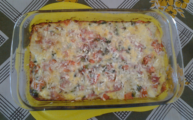 Omelete de forno light com couve-flor