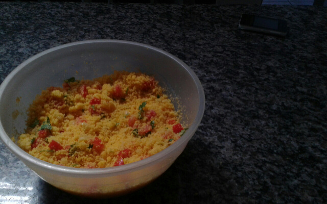 Farofa simples de cuscuz