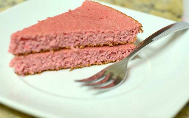 Receita de bolo low carb de morango