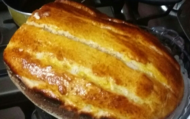 Pão caseiro simples (pão sovado)