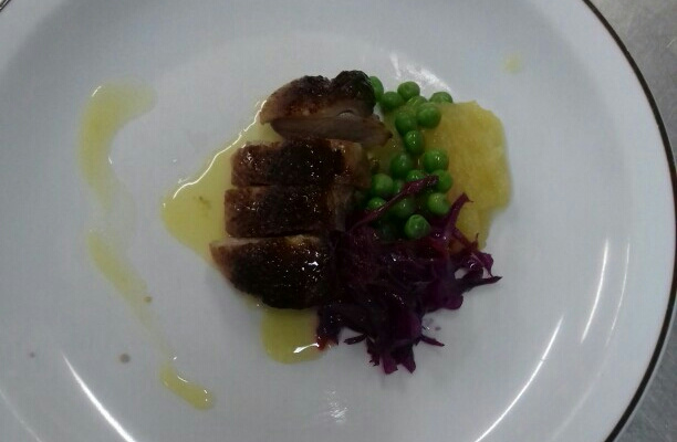 Peito de pato com molho de laranja