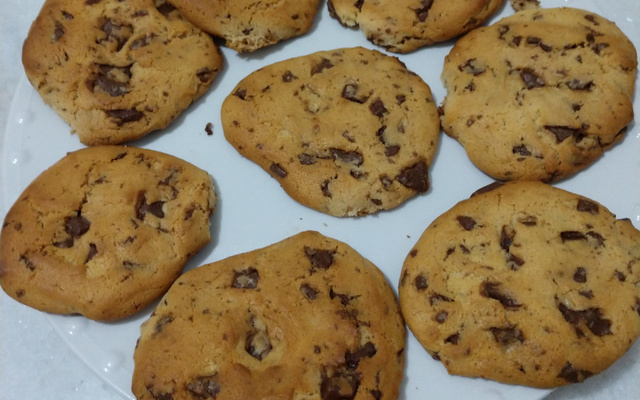 Cookies com pedaços de chocolate