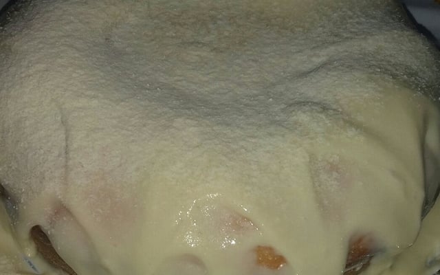 Bolo vulcão de leite ninho