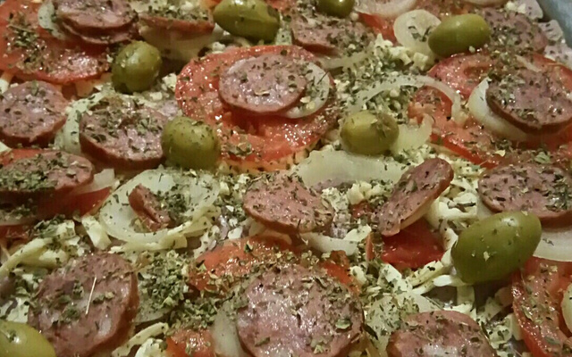 Pizza de pão de forma