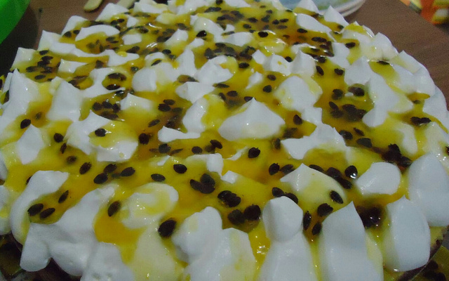 Torta pavê de maracujá