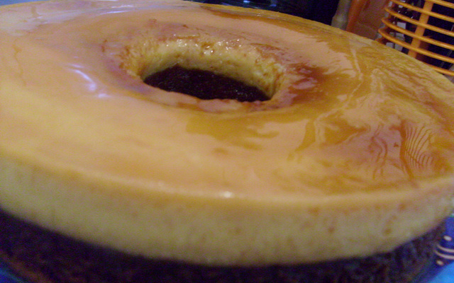 Bolo pudim de chocolate