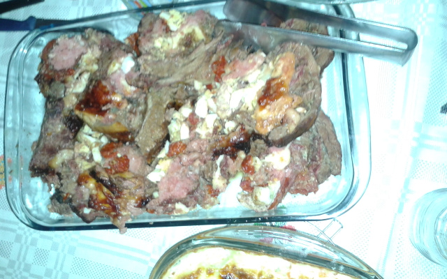 Costela de boi recheada