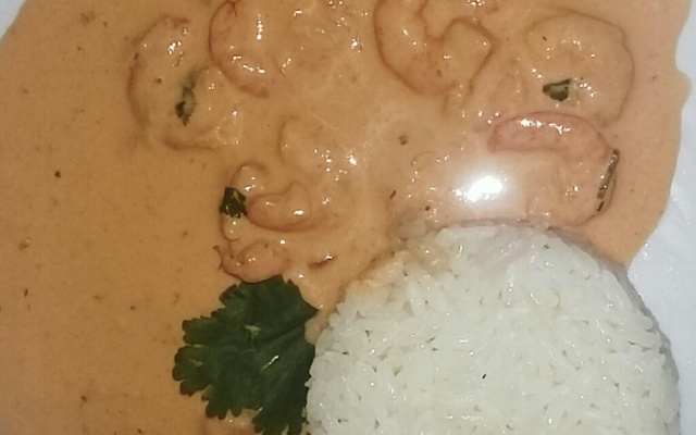 Strogonoff de camarão rápido