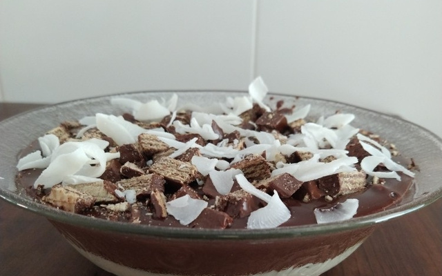 Pavê de chocolate e creme prático