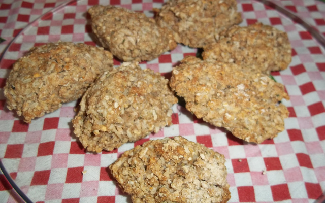 Bolinho de arroz integral assado