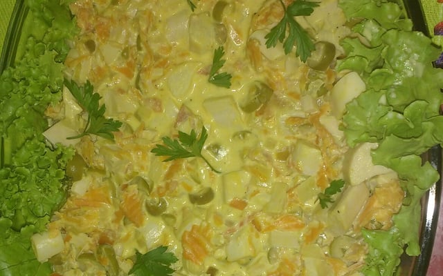 Refogado de palmito e requeijão