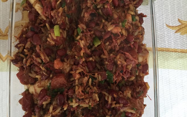 Baião de dois na panela de pressão