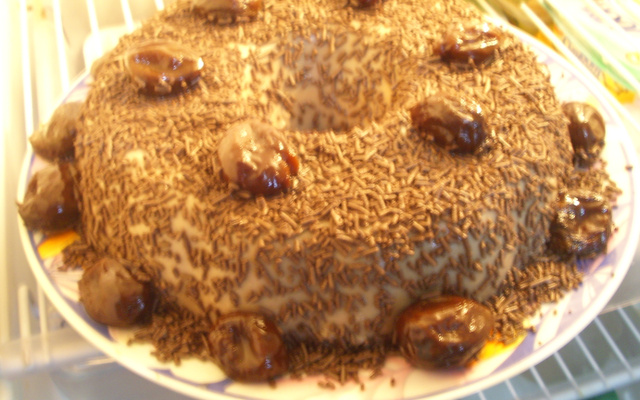 Pudim de geladeira sabor de chcolate