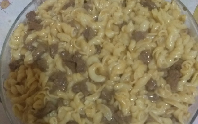 Macarrão com carne moída