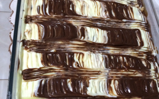 Pavê de baunilha e chocolate