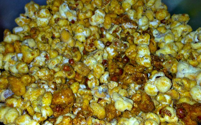 Pipoca com chocolate