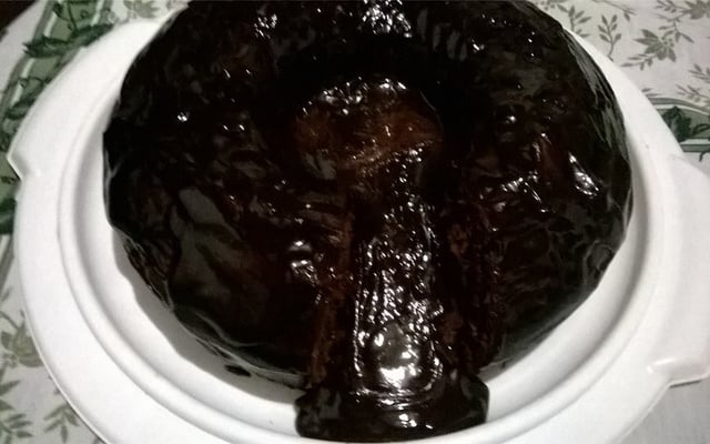 bolo vulcão de chocolate