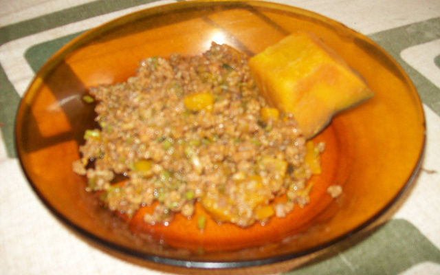 Carne moída com abóbora