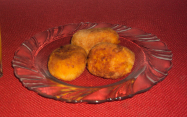 Bolinho de abóbora com carne seca