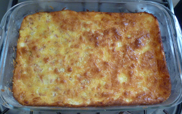 Torta de queijo e presunto