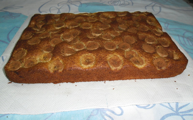 Bolo de banana com linhaça