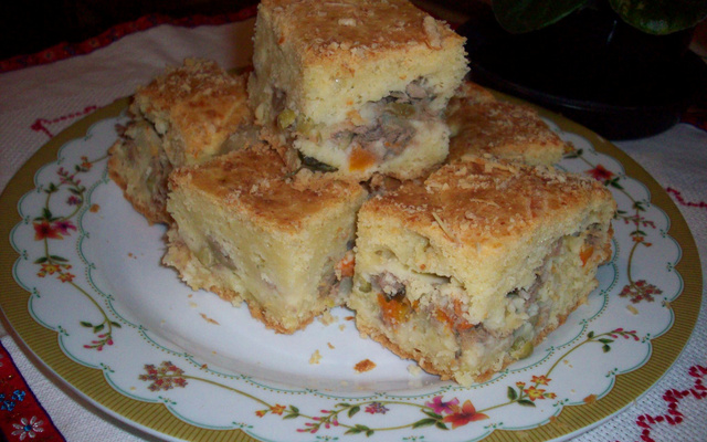 Torta salgada de batedeira deliciosa