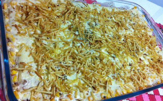 Torta de atum com pão de fôrma