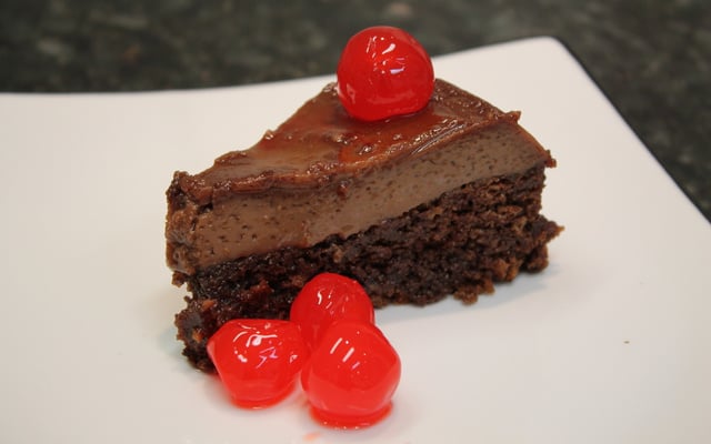 Bolo pudim de chocolate