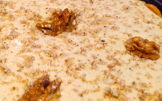 Torta cremosa de nozes