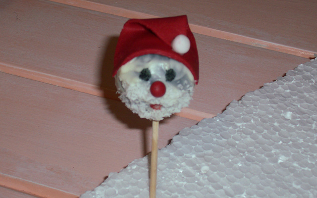 Cake pop de Papai Noel
