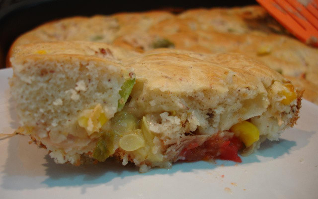 Torta da sobra (frango ensopado com legumes)