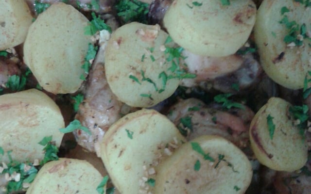 Coxinha de frango assado com batata