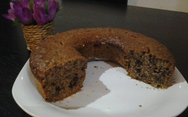 Cake de abobrinha com mirtilo