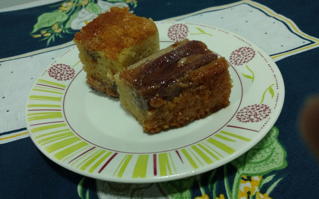 Delicioso bolo de bananas do Lúcio Cezar