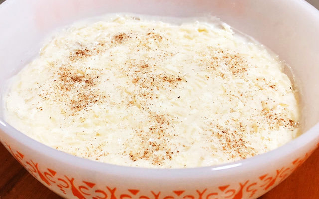 Arroz doce de leite ninho