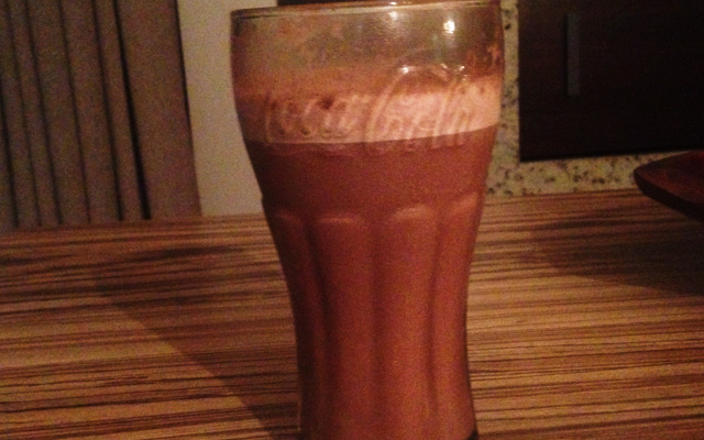 Milk shake de chocolate sem sorvete